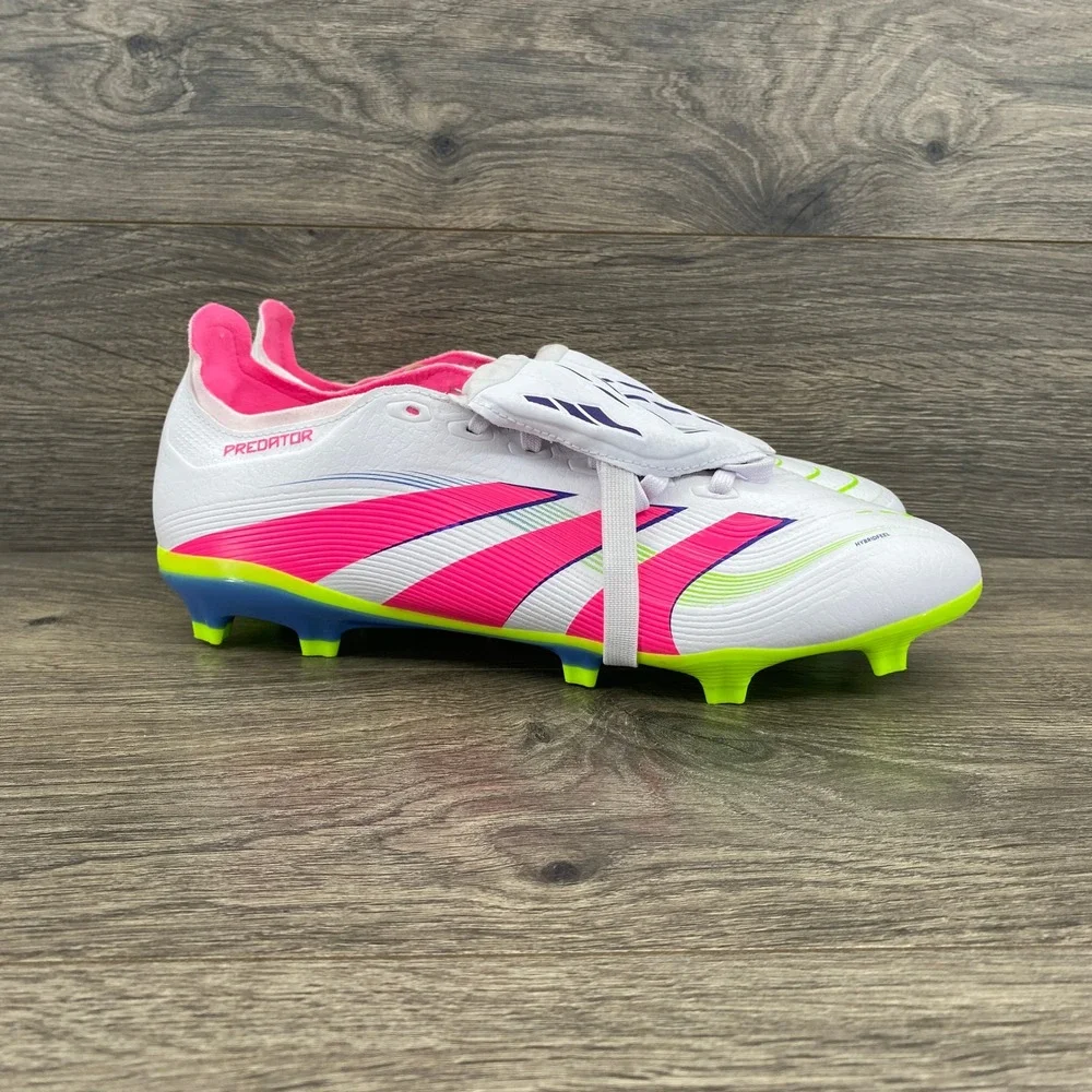 Adidas Predator League FT Soccer Cleats Mens Size 9 White Pink Lemon ID1320